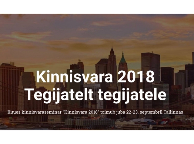 Tegijalt tegijale - Kinnisvarakonverents 2018
